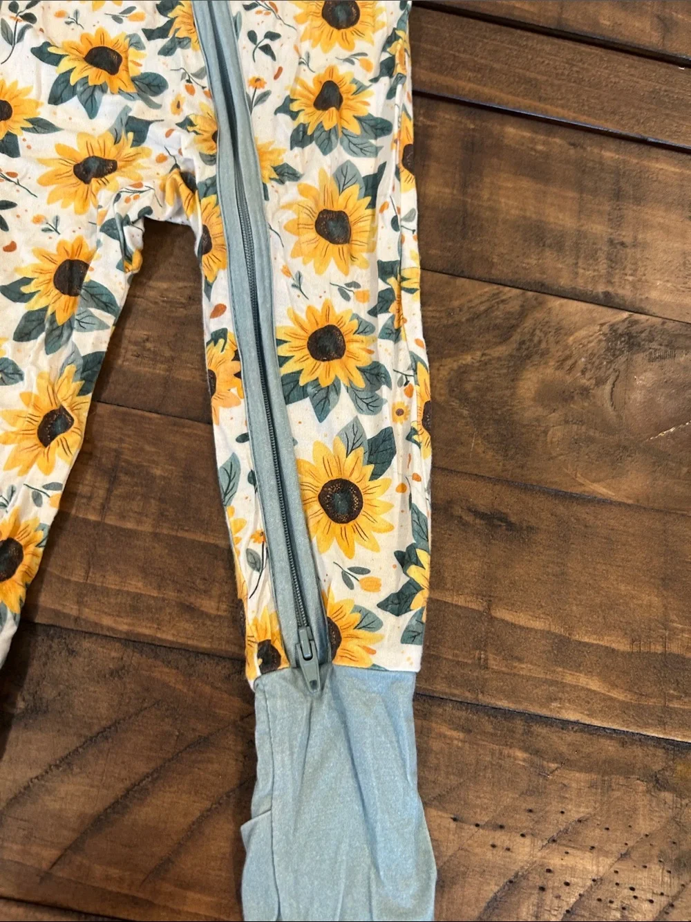 Little One Shop 12-18M Sunflower Print Kids One-Piece Pajama 🌻